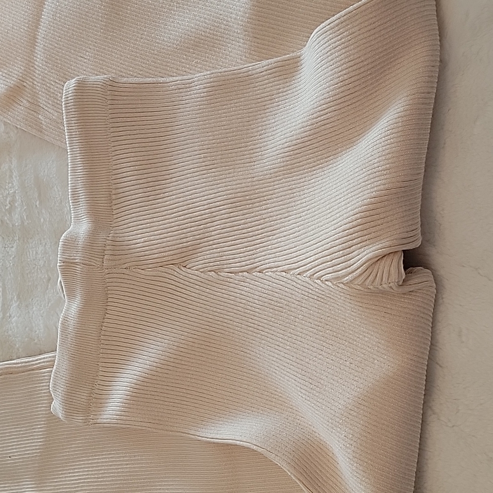 Shein Solid Crop Sweater With Drawstring Knit Pan… - image 8